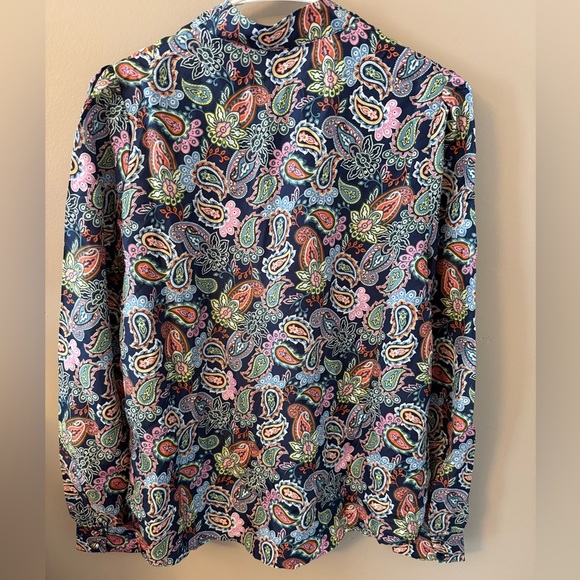 Boden paisley silk tie neck blouse size 10 new with tags. T1015 - Picture 3 of 4